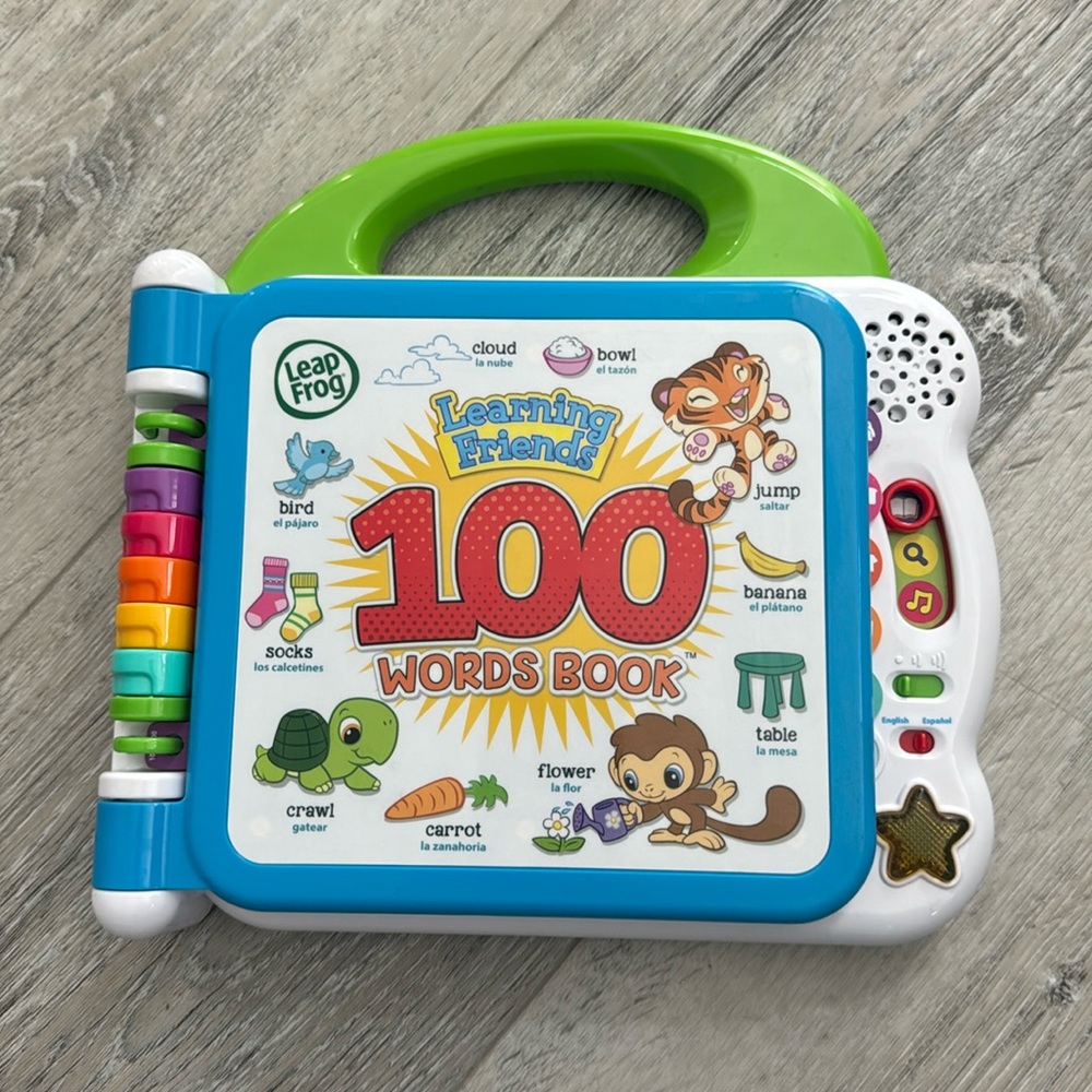 EUC Leap Frog Learning Friends English/Spanish 100 Words Book with Batteries
